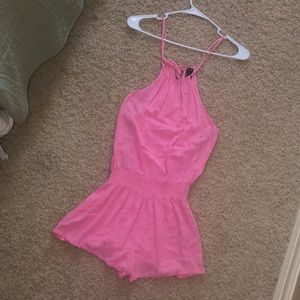 Forever 21 high neck romper with cinched waist!